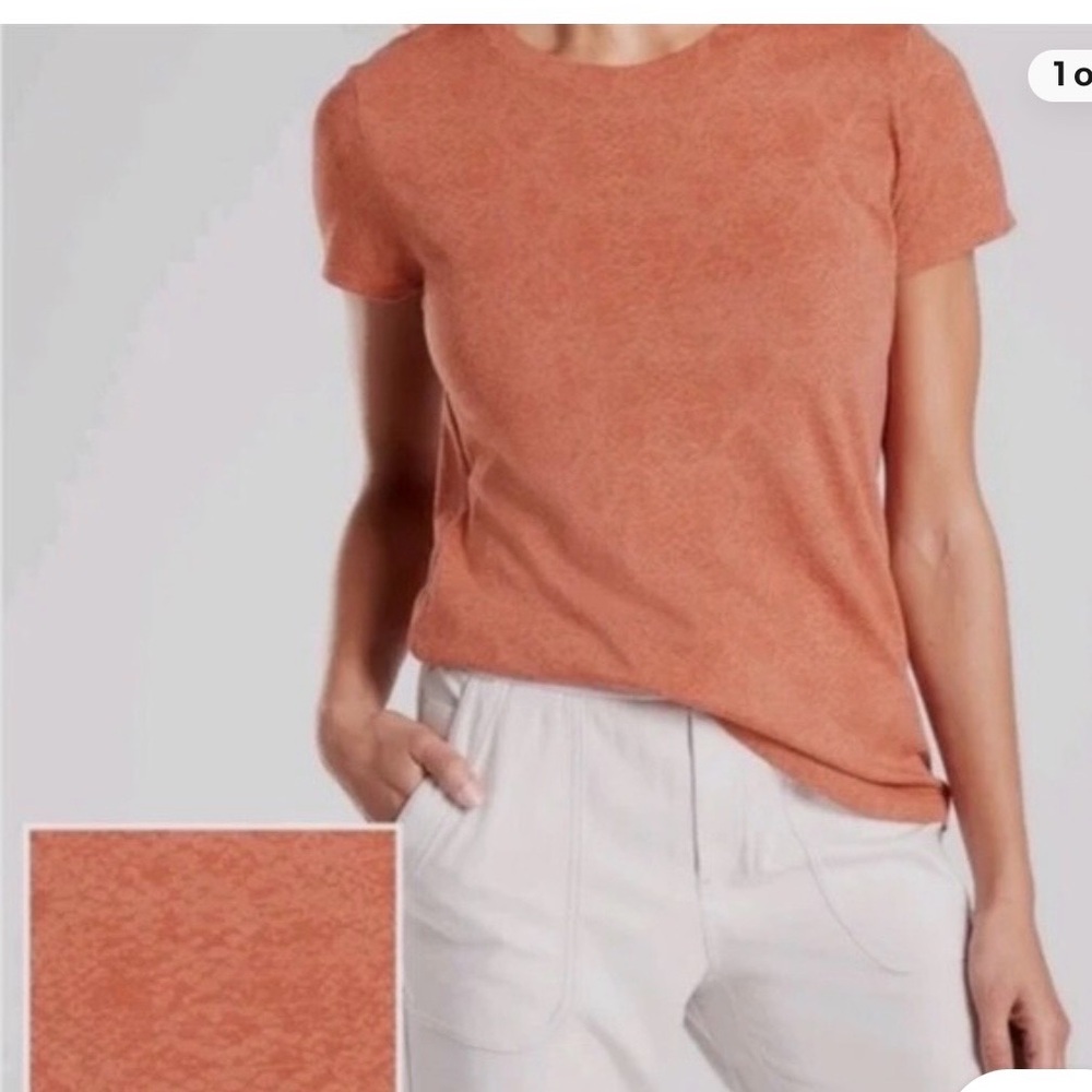 #132 Athleta Burnt Orange Short Sleeve Tee. Amazing condition. Size XXS